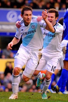 Winner ... Frank Lampard completes his double.