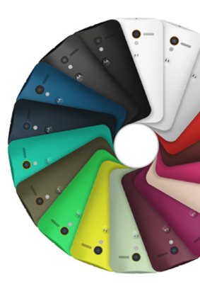 Colour wheel: The Motorola Moto X.