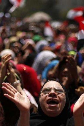 Anti-Mursi protesters in Tahrir Square.