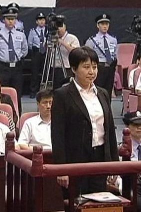 Gu Kailai in court at Hefei in August.