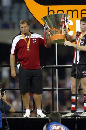 When St Kilda won the Wizard Cup in 2004, Grant Thomas and Lenny Hayes didn't crack a smile because they wanted to appear intent on the bigger prize.