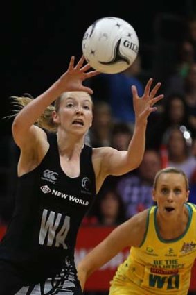 Jump to it ... NZ's Camilla Lees on the ball.