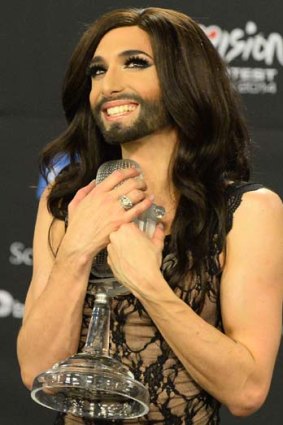 Conchita Wurst after winning Eurovision.