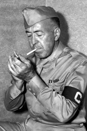 American novelist Edgar Rice Burroughs, pictured in Sydney on January 4,  1943, while working as a war correspodent for United Press.