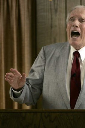 Fred Phelps preaches at his Westboro Baptist Church.