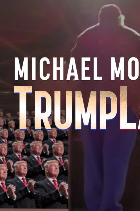 Promotional image for Michael Moore's TV documentary in the lead up to US election 2016.