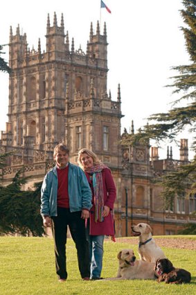 Inspiration ... the Count and Countess of Carnarvon at their stately pile, setting of the <i>Downton Abbey</i> series.