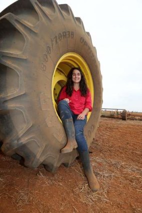 Wheel deal: Student Taneika Dalton, 18, at Hillston.