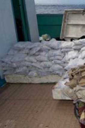 Intercepted: The 500 bags of heroin worth an estimated $100 million comprise one of the largest drug seizures made at sea.