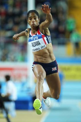 Yamile Aldama competes in the women's triple jump final at the IAAF World Indoor Championships in Turkey in March.