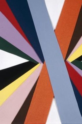 Anne Marie May, <i>Untitled</i>, (Construction of coloured rays) 1993 coloured felt. Part of The Kaleidoscopic Turn at NGV
