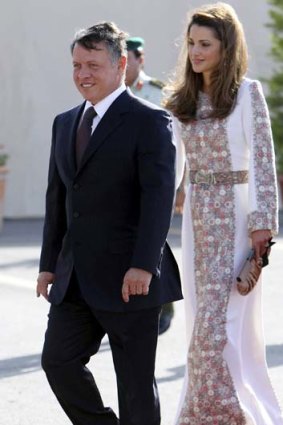King Abdullah II and his wife, Queen Rania.