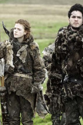 Jon Snow (Kit Harrington) and Ygritte (Rose Leslie) in Game of Thrones.
