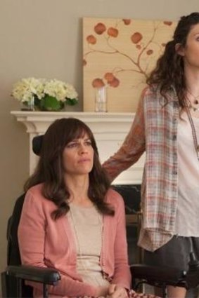 Hilary Swank's character (left) has motor neurone disease in <i>You're Not You</i>.