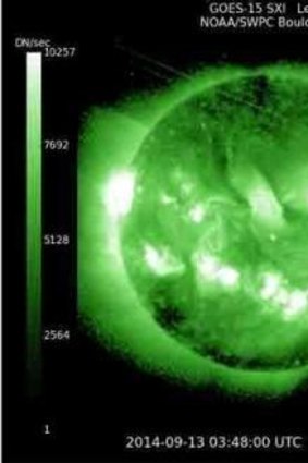 Solar X-ray image of the flare.