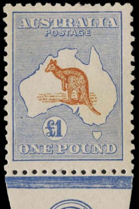 A rare stamp worth $65,000 from the Sterling collection.