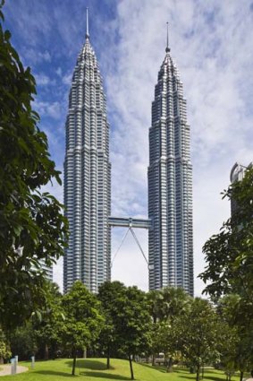 The 452-metre Petronas Towers.