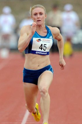 Power to burn: Sally Pearson wins the 100-metre final in Adelaide.
