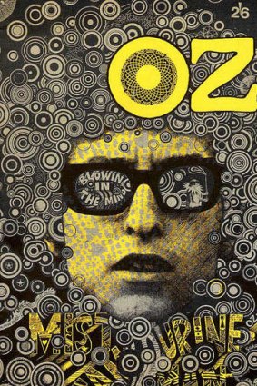 Changing times: Bob Dylan features on the cover of the October 1967  issue of Oz magazine, designed by Martin Sharp.