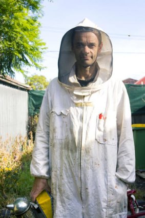 Amateur bee-keeper Lyndon Fenlon.