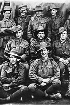 Au revoir to the war: The postcard of the deserting Australian soldiers.