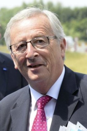 The centre-right European People's Party's candidate for president of the European Commission, Jean-Claude Juncker, arriving at the EU summit on Thursday.