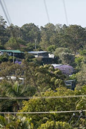 Houses near bushland in Brisbane.