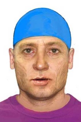 A police photofit of the man who exposed himself to girls in Dandenong.