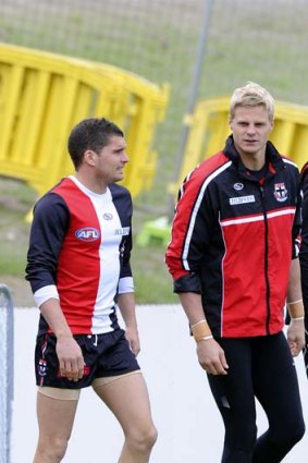 Leigh Montagna and Nick Riewoldt.