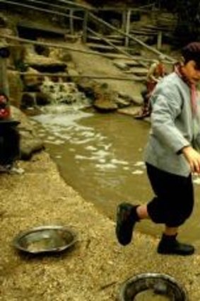 Little digger: As a child, Bax remembers panning for gold at Sovereign Hill in Ballarat.