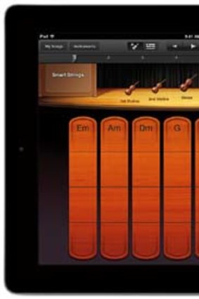 A screenshot of GarageBand for iPad.