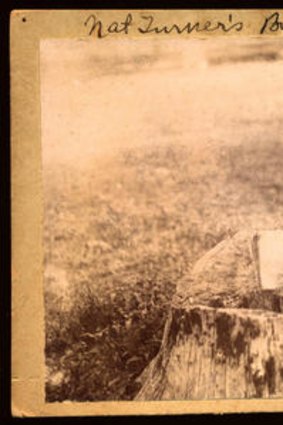 A historic photograph used to verify authenticity of  Nat Turner's Bible.