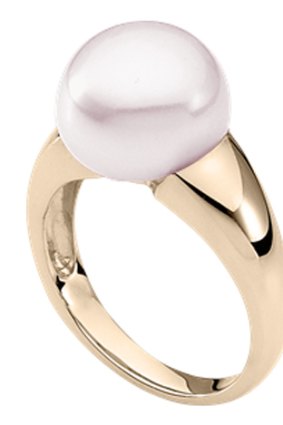 A StyleRocks pink pearl and rose gold ring.
