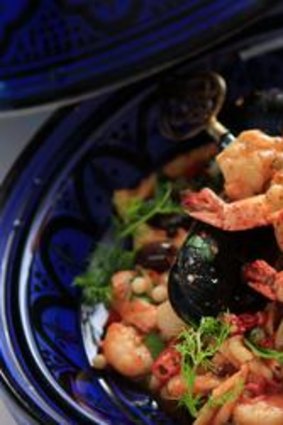 Spicy seafood tagine.