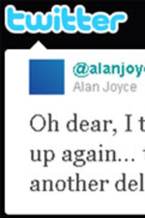 The other Alan Joyce's tweet.