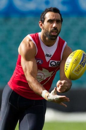 Determined ... Adam Goodes.