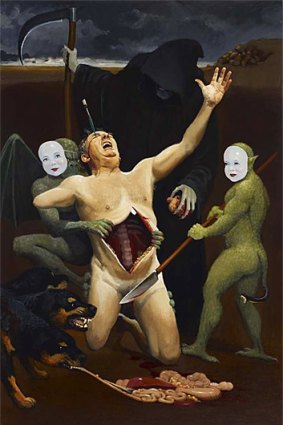 Artist Peter Smeeth's work <i>The Artist's Fate</i> is about the eviscerating feeling art competitors engender - and now he learns the piece won the Sulman Prize in a lottery.