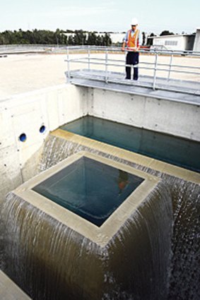 Drink up ... the new desalination plant at Kurnell is already producing potable water.