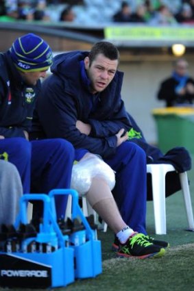 Shaun Fensom after his injury against the Warriors.