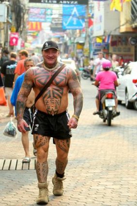 Steroid user Tim 'Sharky' Ward in Pattaya.