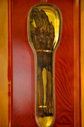 The arm, said to be that of St Francis Xavier.