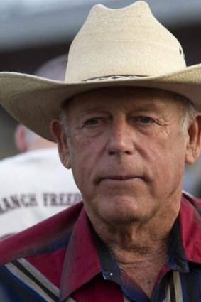 Rancher Cliven Bundy hosts a Bundy family "Patriot Party" near Bunkerville, Nevada.