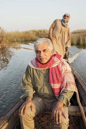 Going with the flow: Azzam Alwash travels through the Hammar marshes.