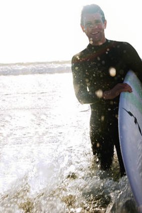 Mike Baird after a morning surf at Manly Beach.