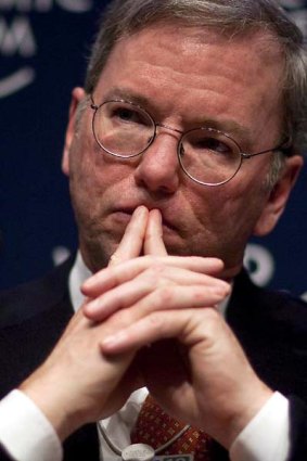 Eric Schmidt chairman and chief executive officer of Google says China business stable despite move to Hong Kong.