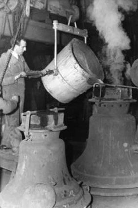 Workers at the Whitechapel Bell Foundry.