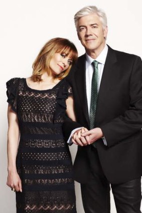 Shaun Micallef and Kat Stewart play the husband-and-wife team mopping up the crime scene in <i>Mr & Mrs Murder</i>.