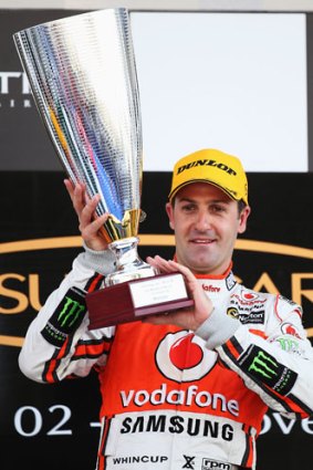 Jamie Whincup ... resisted celebrating his fourth V8 Supercars championship win.