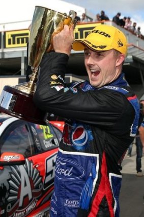 Mark Winterbottom after his win on Saturday.
