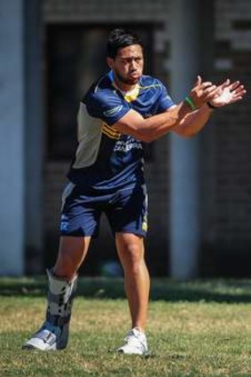 Brumbies playmaker Christian Lealiifano in mow back training with the squad.